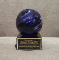 Art Glass Sculpture Engraved Recognition Award Professional Laser Personalized Gift Employee Appreciation Corporate Award Executive Globe