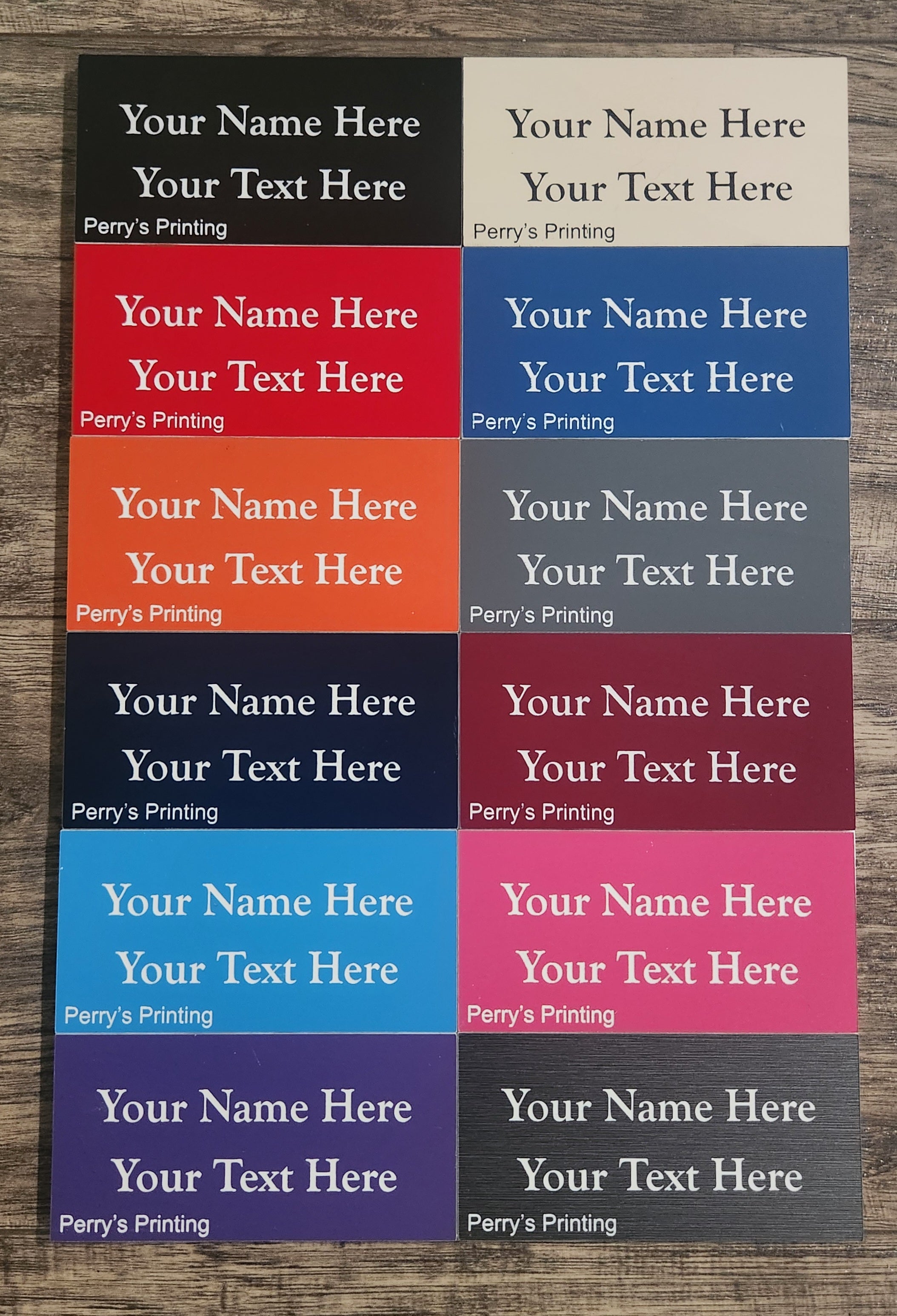 2" x 4" Laser Engraved Tags - Asset Labels Equipment Plates - Outdoor Worthy UV Resistant - Multi Color Labels