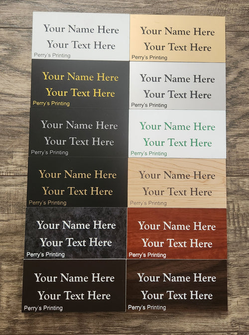 2" x 4" Laser Engraved Tags - Asset Labels Equipment Plates - Outdoor Worthy UV Resistant - Multi Color Labels