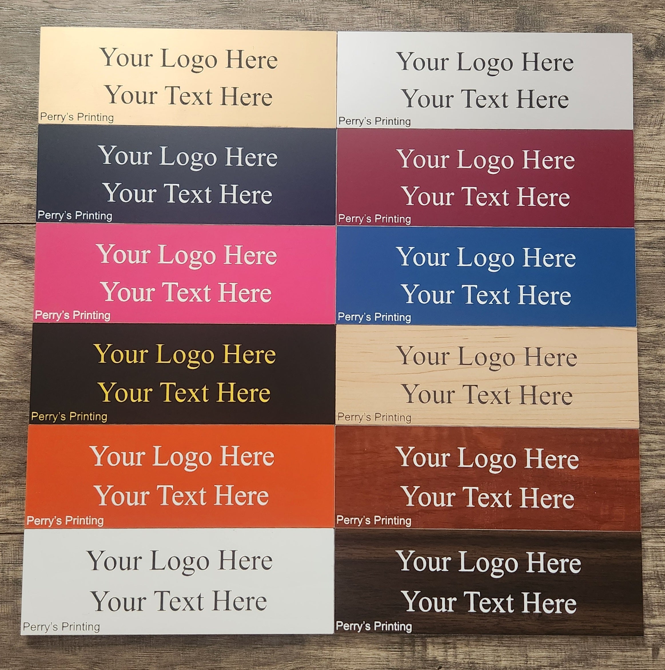2" x 8" engraved nameplate - Multi colored engraved office nameplates - Labels for cubicles and Room Identification