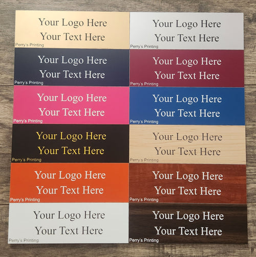 2" x 8" engraved nameplate - Multi colored engraved office nameplates - Labels for cubicles and Room Identification