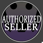 Round badge with bold white text 'AUTHORIZED SELLER' on a dark gradient background.